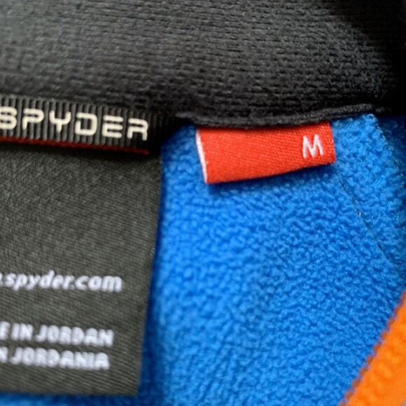 Spider Heavy Knit Athletic Top Men M 1/2 Zip Long Sleeve Stretch Sides - Picture 14 of 15